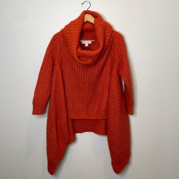 NWT Michael Kors Orange Turtleneck Sweater Size Small - Picture 1 of 7